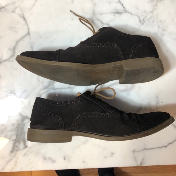 Calvin Klein Gaige 13 Brown Suede Leather Oxfords - Picture 10 of 16